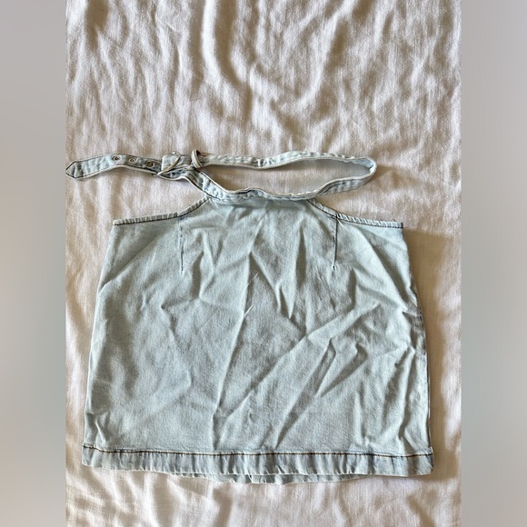 WEWOREWHAT Denim Cut Out Mini Skirt Size Small - Picture 4 of 4